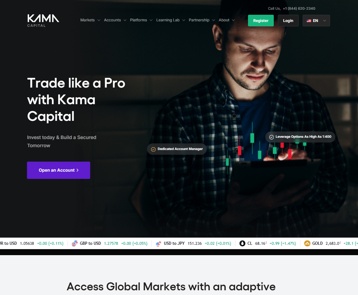 Enstacked’s Website Makeover Services for Kama Capital